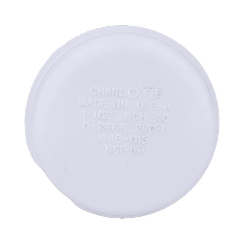 Charlotte Pipe Schedule 40 1/2 in. FPT X 1/2 in. D FPT PVC Cap 1 pk - Case of 25