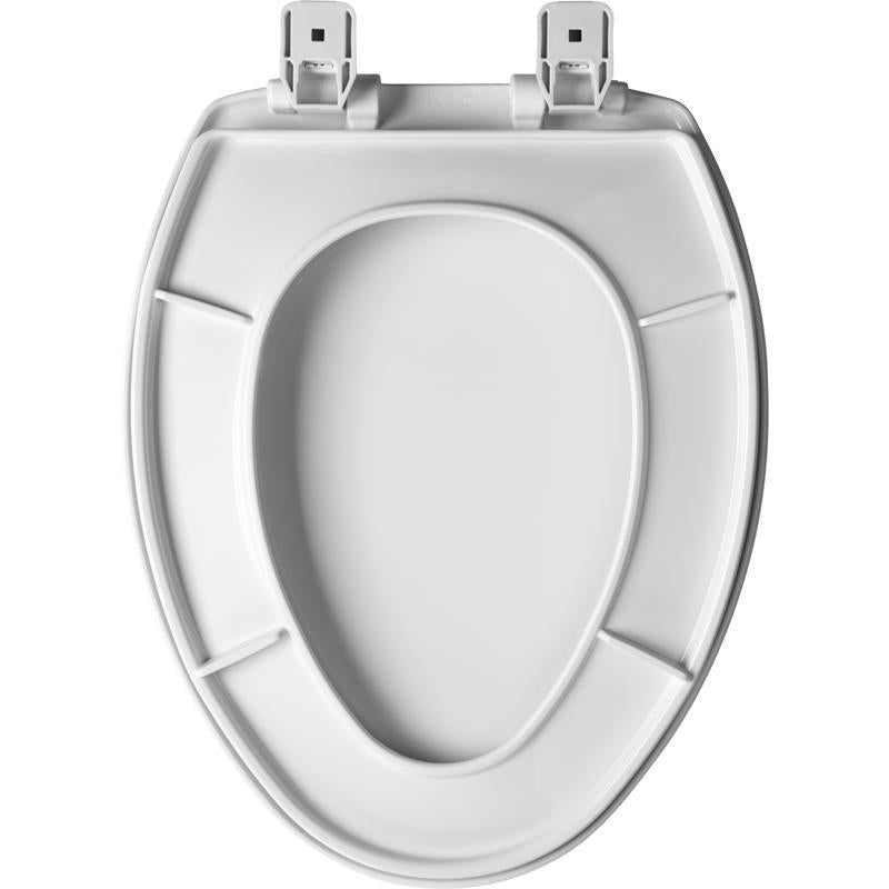 Mayfair by Bemis Caswell Slow Close Elongated White Plastic Toilet Seat - Case of 4