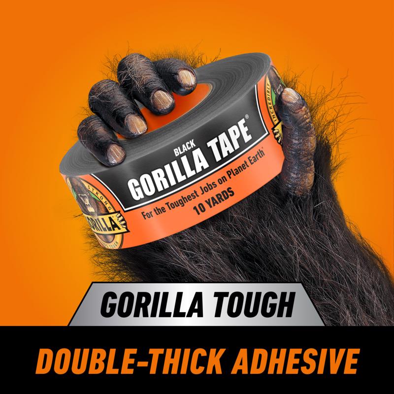 Gorilla 1.88 in. W X 10 yd L Black Duct Tape