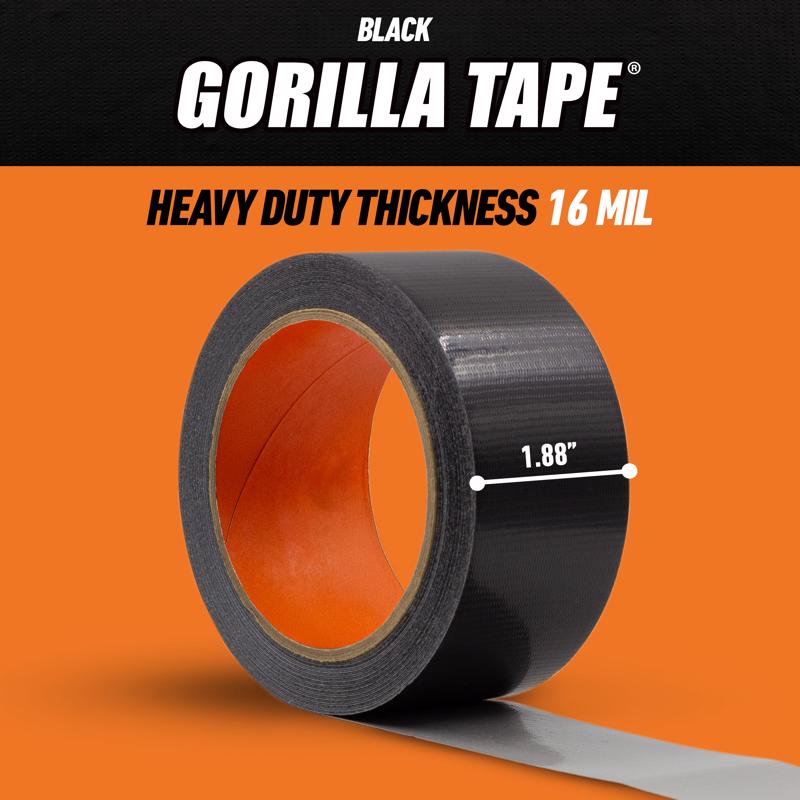 Gorilla 1.88 in. W X 10 yd L Black Duct Tape