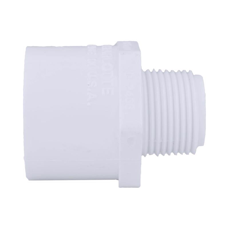 Charlotte Pipe Schedule 40 3/4 in. MPT X 1 in. D Slip PVC Pipe Adapter 1 pk - Case of 25