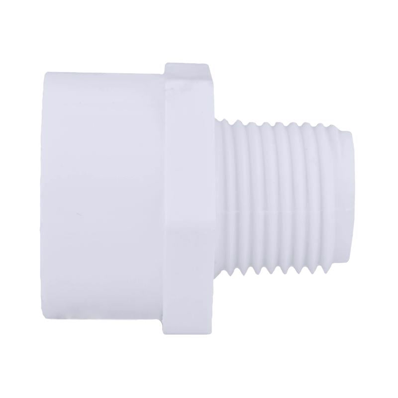 Charlotte Pipe Schedule 40 1/2 in. MPT X 3/4 in. D Slip PVC Pipe Adapter 1 pk - Case of 25