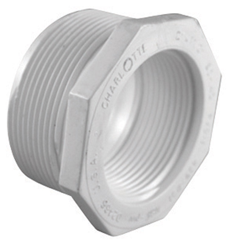 Charlotte Pipe Schedule 40 3/4 in. MPT X 1/2 in. D FPT PVC Reducing Bushing 1 pk - Case of 25