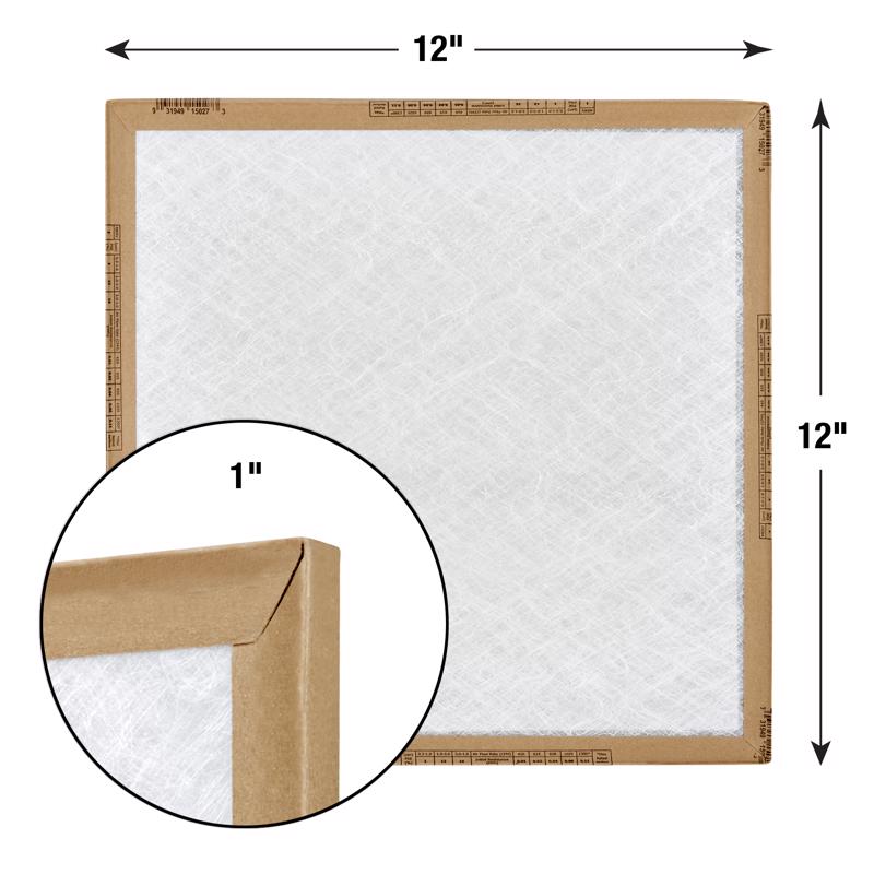 Flanders EZ Flow II 12 in. W X 12 in. H X 1 in. Fiberglass 1 MERV Air Filter 1 pk