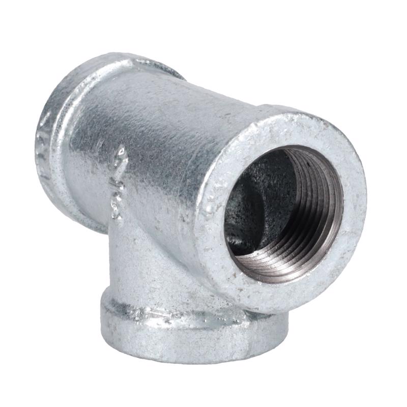STZ Industries 3/4 in. FIP each X 3/4 in. D FIP 3/4 in. D FIP Galvanized Malleable Iron Tee - Case of 5