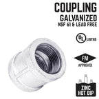 STZ Industries 1 in. FIP each X 1 in. D FIP Galvanized Malleable Iron Coupling - Case of 5
