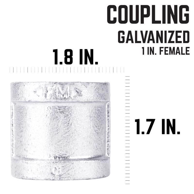 STZ Industries 1 in. FIP each X 1 in. D FIP Galvanized Malleable Iron Coupling - Case of 5