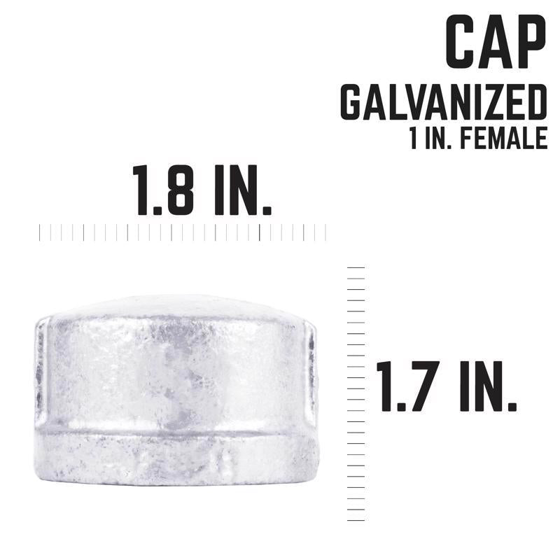 STZ Industries 1 in. FIP each Galvanized Malleable Iron Cap - Case of 5