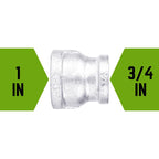 STZ Industries 1 in. FIP each X 3/4 in. D FIP Galvanized Malleable Iron Reducing Coupling - Case of 5