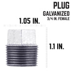 STZ Industries 3/4 in. MIP each Galvanized Malleable Iron Plug - Case of 5