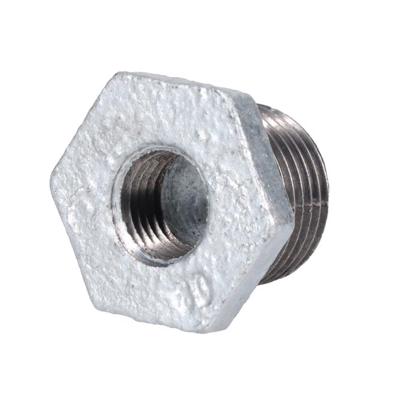STZ Industries 1/2 in. MIP each X 1/4 in. D FIP Galvanized Malleable Iron Hex Bushing - Case of 5