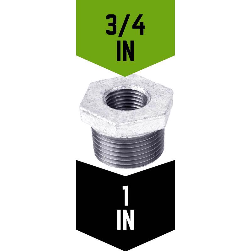 STZ Industries 1 in. MIP each X 3/4 in. D FIP Galvanized Malleable Iron Hex Bushing - Case of 5