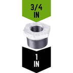STZ Industries 1 in. MIP each X 3/4 in. D FIP Galvanized Malleable Iron Hex Bushing - Case of 5