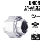 STZ Industries 3/4 in. FIP each X 3/4 in. D FIP Galvanized Malleable Iron Union - Case of 5