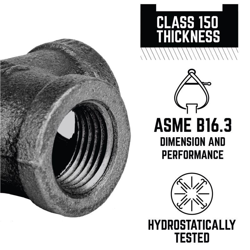 STZ Industries 1/2 in. FIP each X 1/2 in. D FIP Black Malleable Iron 90 Degree Elbow - Case of 5