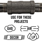 STZ Industries 1/2 in. FIP each X 1/2 in. D FIP Black Malleable Iron 90 Degree Elbow - Case of 5