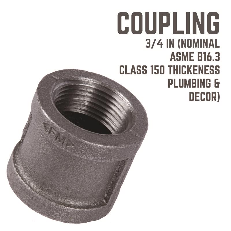 STZ Industries 3/4 in. FIP each X 3/4 in. D FIP Black Malleable Iron Coupling - Case of 5