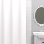 Zenna Home 72 in. H X 70 in. W White Solid Shower Curtain Liner PEVA