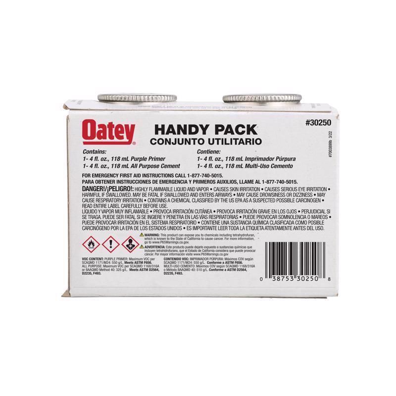 Oatey Handy Pack Clear Primer and Cement For PVC 2 pk - Case of 12