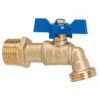 Homewerks 3/4 in. MIP in. X 3/4 in. Garden Hose Thread Brass Ball Valve Hose Bibb