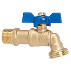 Homewerks 3/4 in. MIP in. X 3/4 in. Garden Hose Thread Brass Ball Valve Hose Bibb