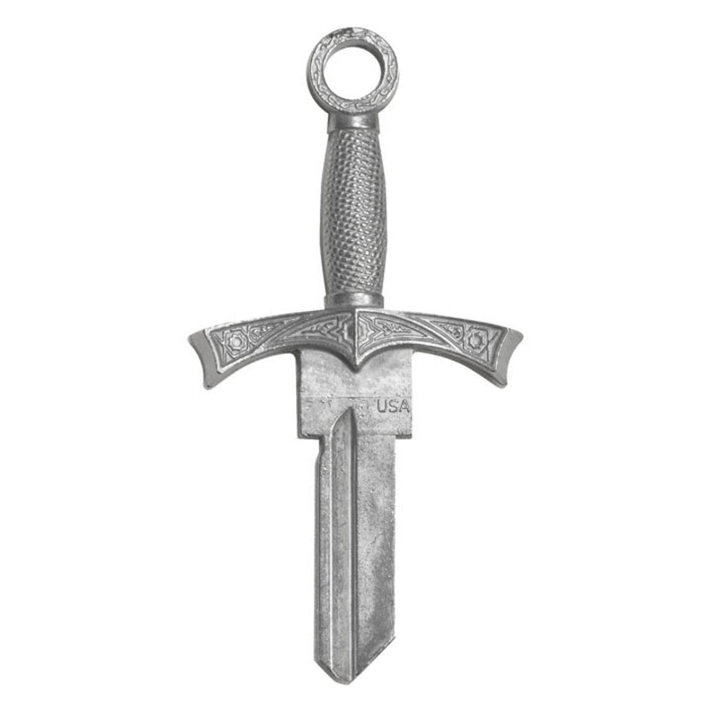 Lucky Line Sword House Key Blank Double For KW1 Silver - Case of 5