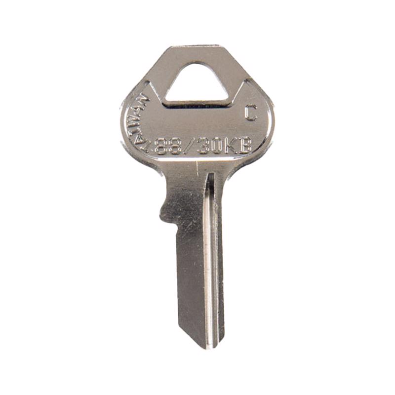 HILLMAN Padlock Key Blank Single Silver - Case of 10
