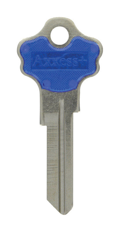 HILLMAN Traditional Key House/Office Key Blank 97 Single For Kwikset Locks Blue/Silver - Case of 10