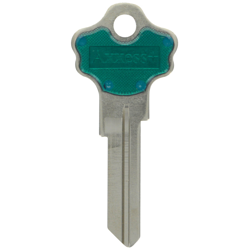 HILLMAN Traditional Key House/Office Key Blank 97 Single For Kwikset Locks Blue/Silver - Case of 10