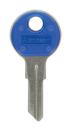 HILLMAN Traditional Key House/Office Key Blank 80 Single For Chicago locks Blue/Silver - Case of 10