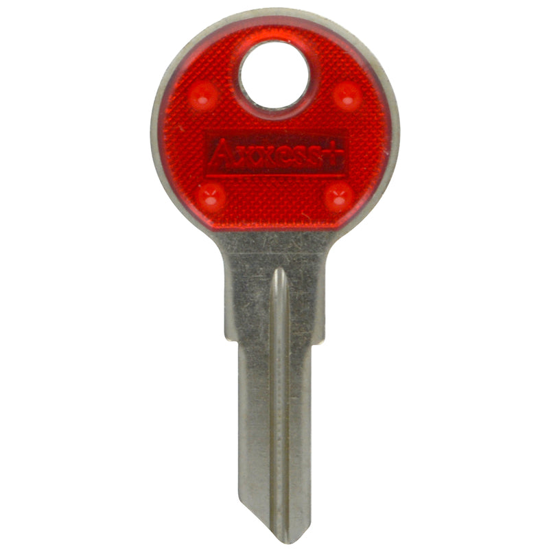 HILLMAN Traditional Key House/Office Key Blank 80 Single For Chicago locks Blue/Silver - Case of 10
