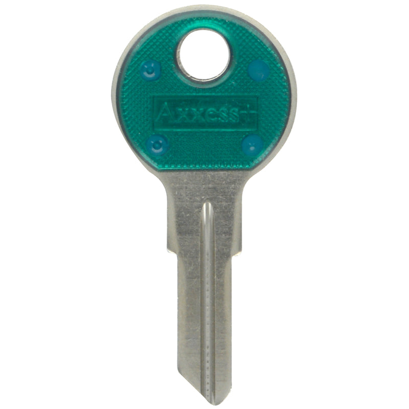 HILLMAN Traditional Key House/Office Key Blank 80 Single For Chicago locks Blue/Silver - Case of 10