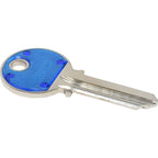 HILLMAN Traditional Key House/Office Key Blank 71 Single For Yale Locks Blue/Silver - Case of 10