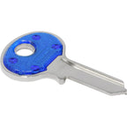 HILLMAN Traditional Key House/Office Key Blank 69 Single For Master Locks Blue/Silver - Case of 10
