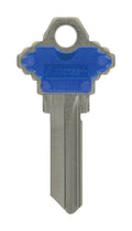 HILLMAN Traditional Key House/Office Key Blank 68 Single For Schlage Locks Blue/Silver - Case of 10