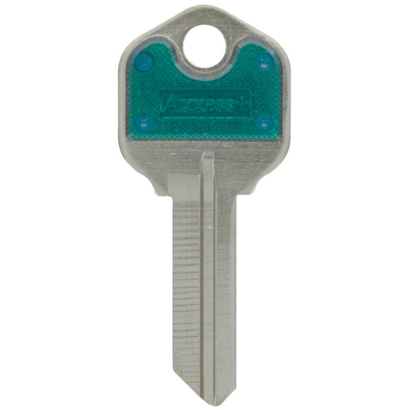 HILLMAN Traditional Key House/Office Key Blank 66 Single For Kwikset Locks Blue/Silver - Case of 10