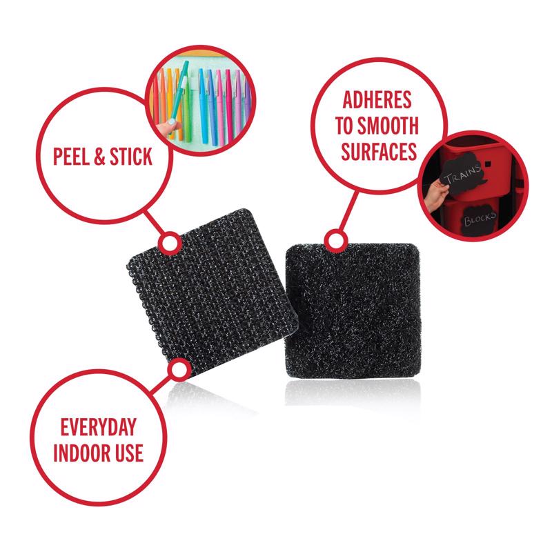 VELCRO Brand Sticky Back Small Nylon Hook and Loop Fastener 7/8 in. L 12 pk