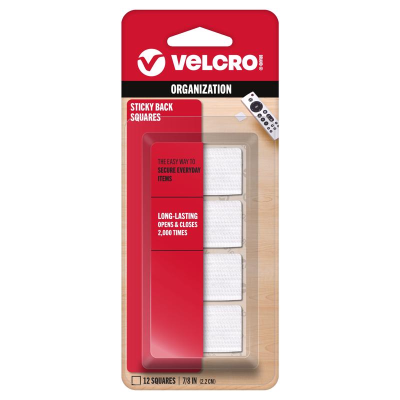 VELCRO Brand Sticky Back Small Nylon Hook and Loop Fastener 7/8 in. L 12 pk - Case of 6