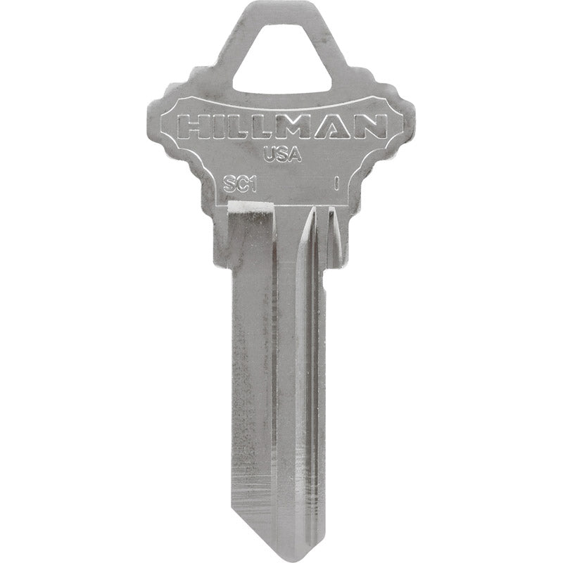 HILLMAN Traditional Silver House/Office Key Blank Single For Schlage Locks - Case of 10