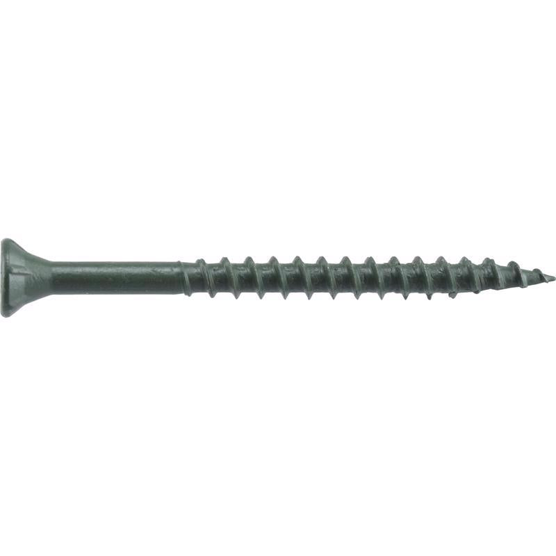 HILLMAN Deck Plus No. 8 Ga. X 2 in. L Green Star Flat Head Exterior Deck Screws 1 lb 125 pk