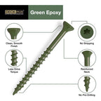 HILLMAN Deck Plus No. 8 Ga. X 2 in. L Green Star Flat Head Exterior Deck Screws 1 lb 125 pk