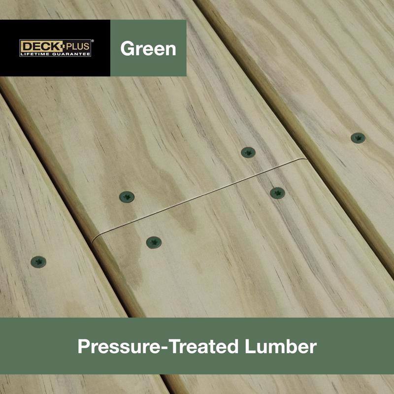 HILLMAN Deck Plus No. 8 Ga. X 2 in. L Green Star Flat Head Exterior Deck Screws 1 lb 125 pk