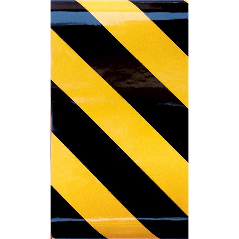 HILLMAN 2 in. W X 24 in. L Black/Yellow Reflective Safety Tape 1 pk - Case of 5