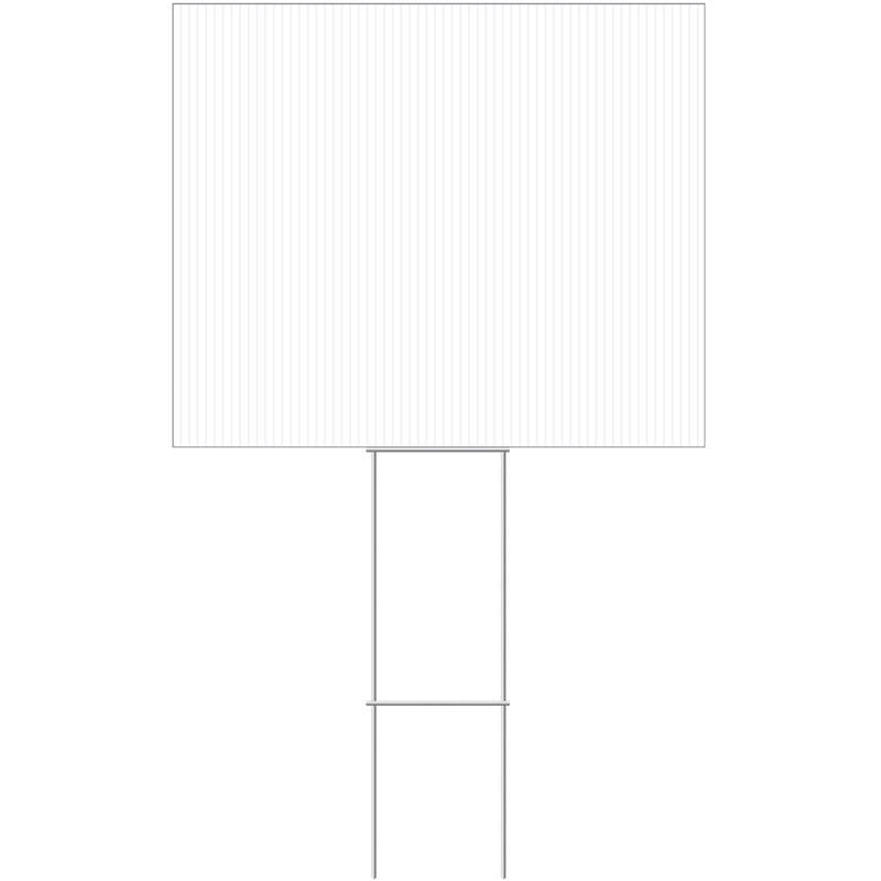 HILLMAN English White Blank Sign 20 in. H X 24 in. W - Case of 6
