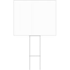 HILLMAN English White Blank Sign 20 in. H X 24 in. W - Case of 6