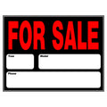 HILLMAN English Black Auto For Sale Sign 15 in. H X 21 in. W - Case of 6