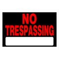 HILLMAN English Black No Trespassing Sign 8 in. H X 12 in. W - Case of 6