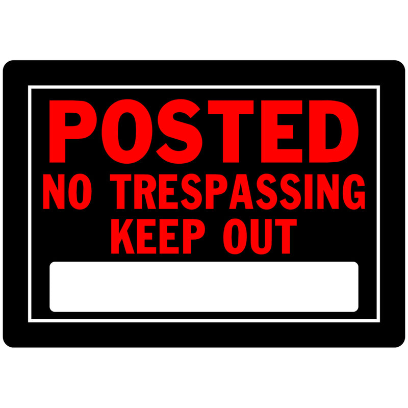 HILLMAN English Black No Trespassing Sign 10 in. H X 14 in. W - Case of 6