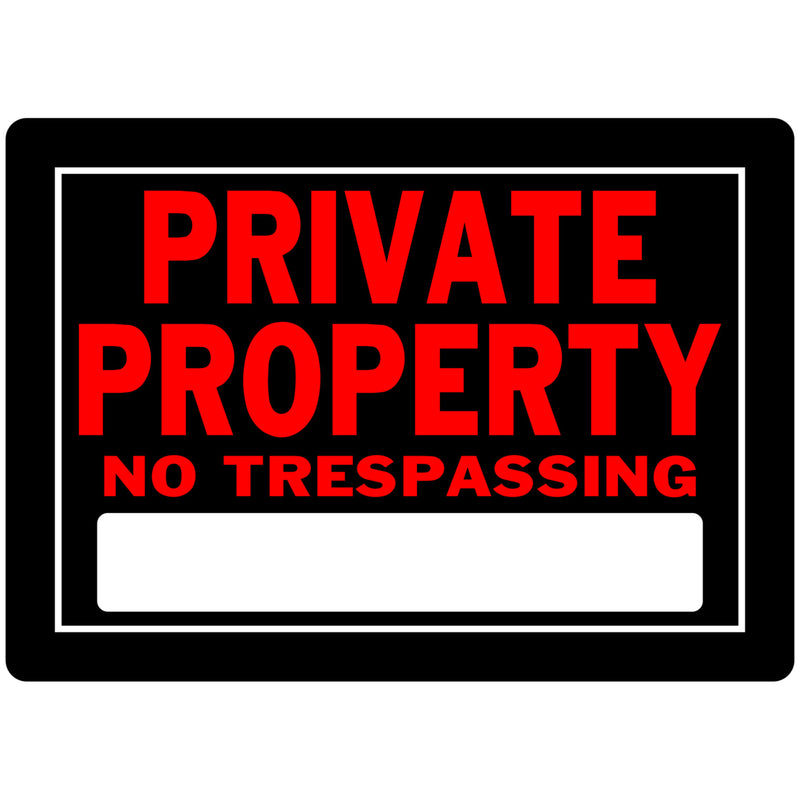HILLMAN English Black No Trespassing Sign 10 in. H X 14 in. W - Case of 6