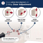 Amerock Functional Hardware 2-7/16 in. W X 4-7/16 in. L Nickel Silver Zinc Full Frameless Concealed